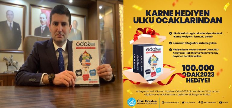 ÖĞRENCİLERE KARNE HEDİYESİ ÜLKÜ OCAKLARINDAN