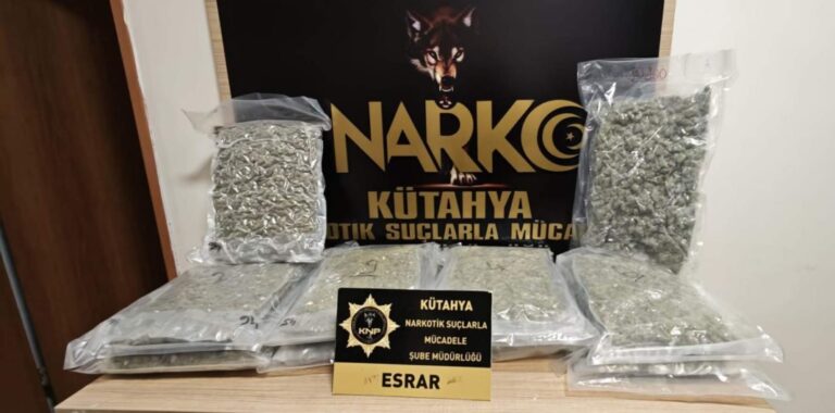 11 KİLO 825 GRAM UYUŞTURUCU YAKALANDI