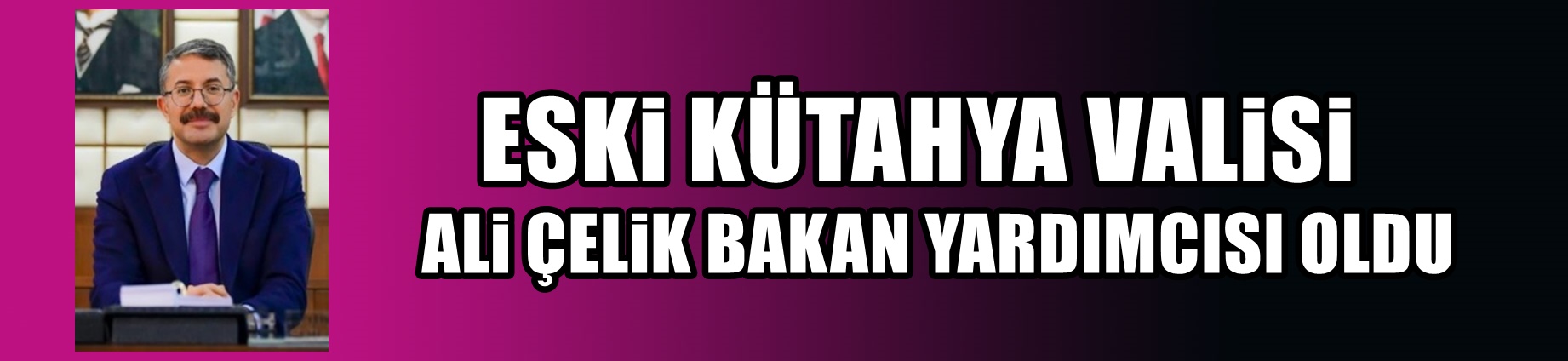 ALİ ÇELİK VALİ, BAKAN YARDIMCISI OLDU